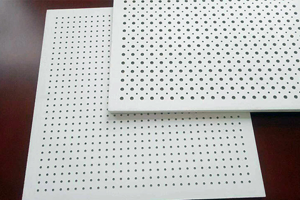 Perforated calcium silicate board