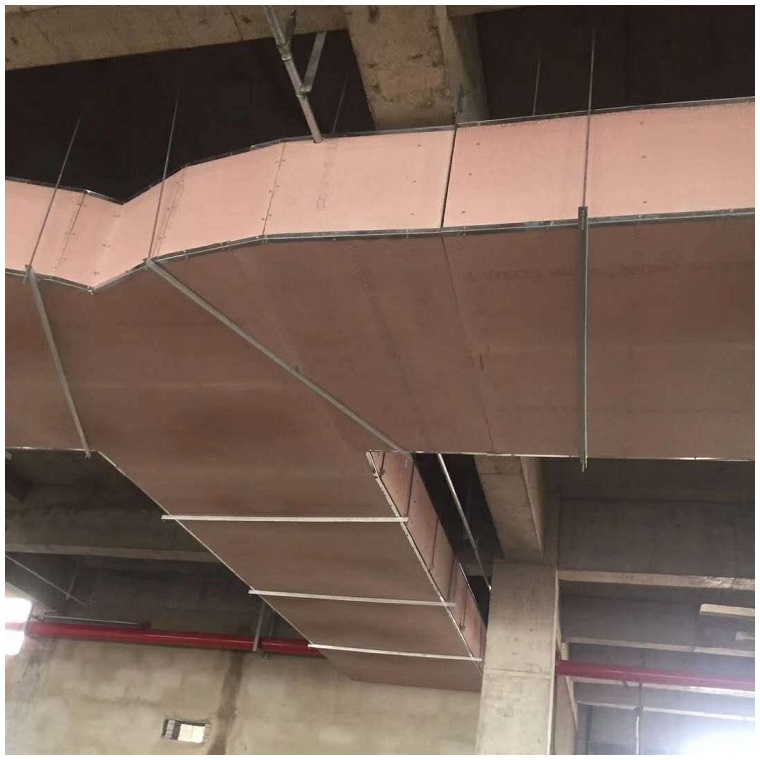Ventilation duct fire board