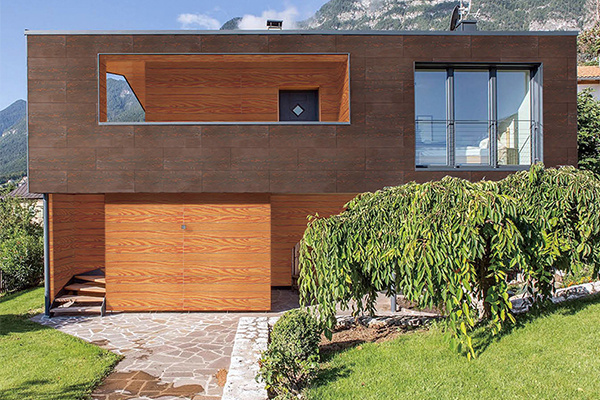 Fiber cement wood grain board