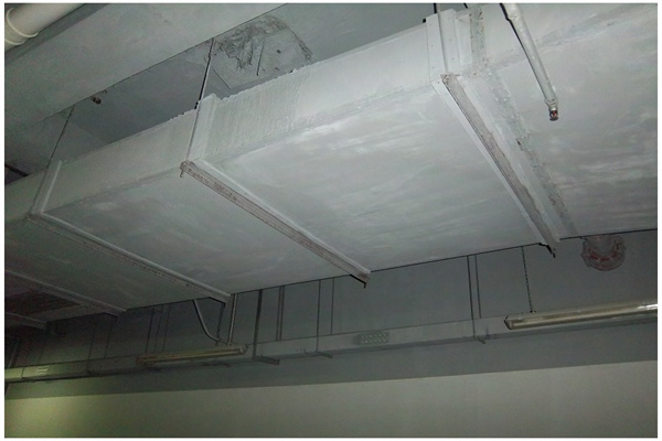 Ventilation duct fire board